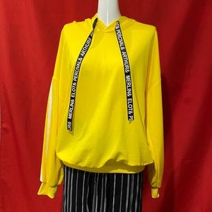 Yellow Streetwear Tops (Hoodies/Long Sleeves)